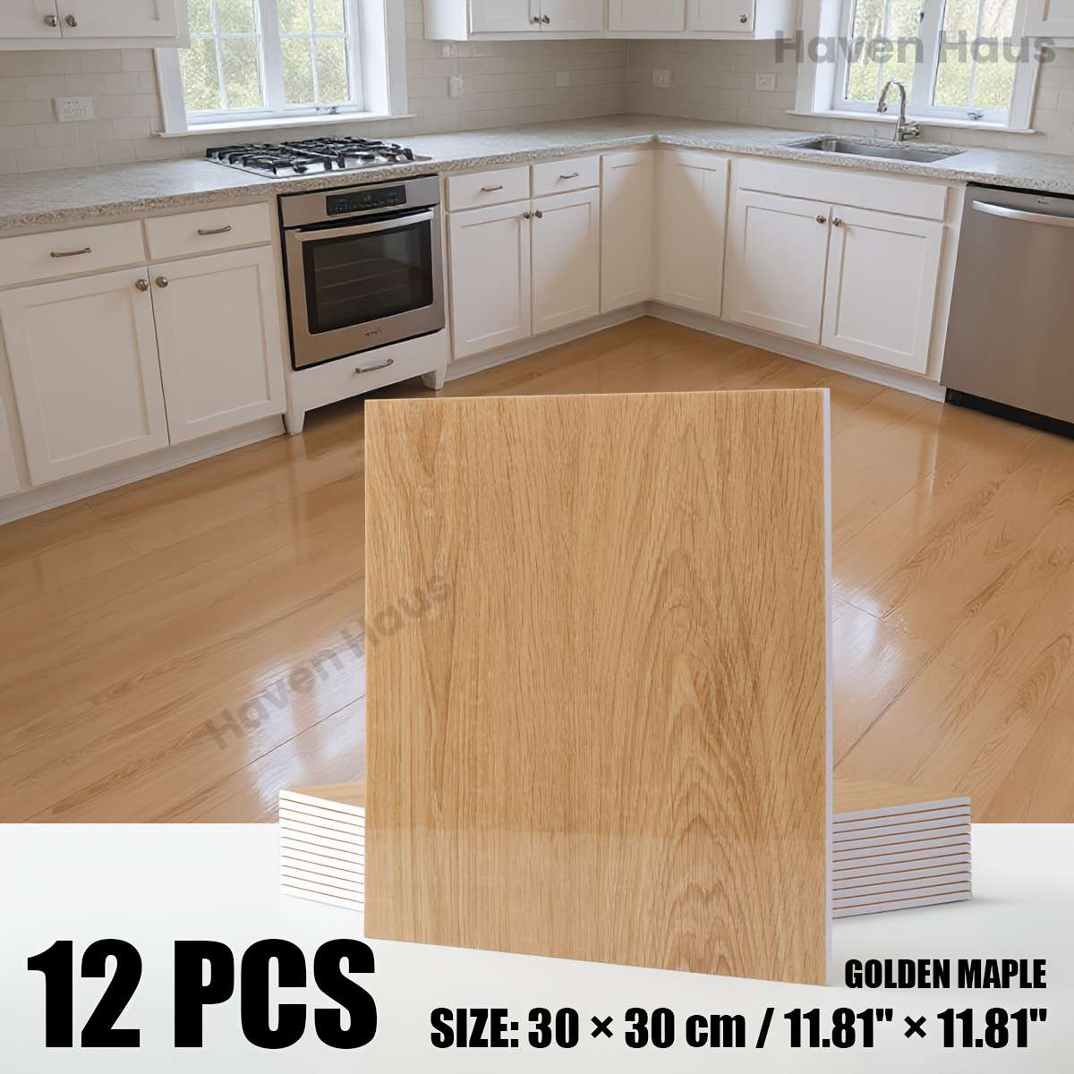 Self Adhesive Floor Stickers Sunset Cherry 12Pcs