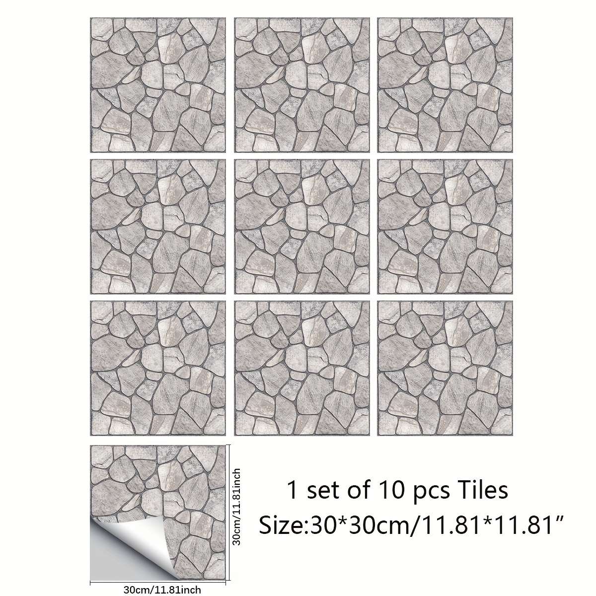 Floor Stickers Model 10Pcsx10X10Cm Is 3.93X3.93 In