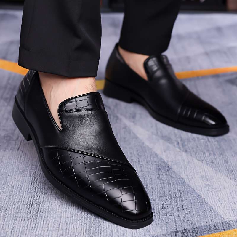 Mens Leather Shoes Color Black Sizeuk 10