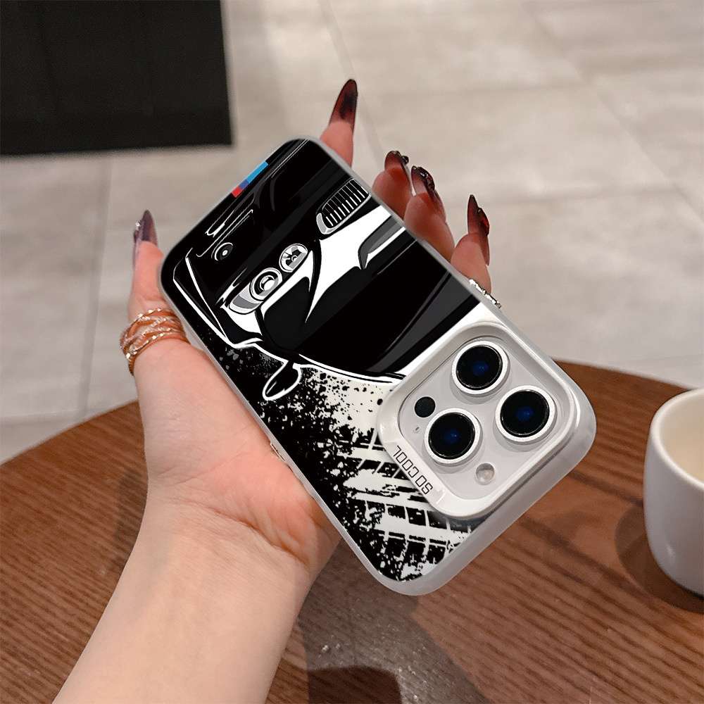 1Pc Mixed Color For iPhone 13 Luxury Car M Phone Case