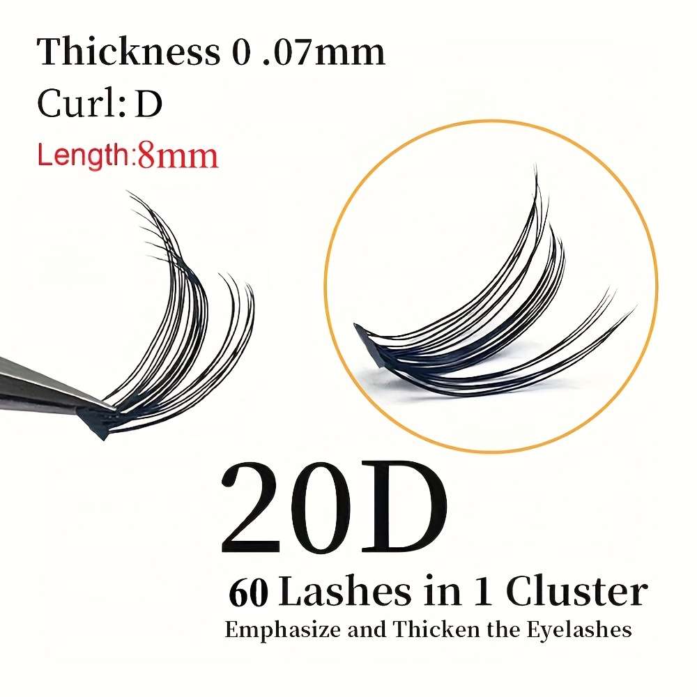 Ultimate Fluffy D Curl Lash Extensions Model Items 40d 007d 12mm