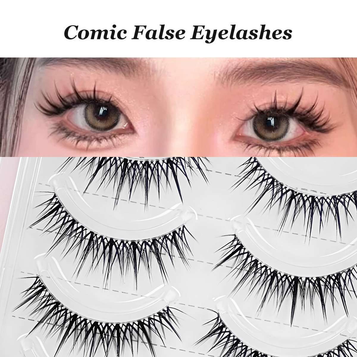 False Eyelashes Style Cross Eyelashes Quantity 5 Pairs