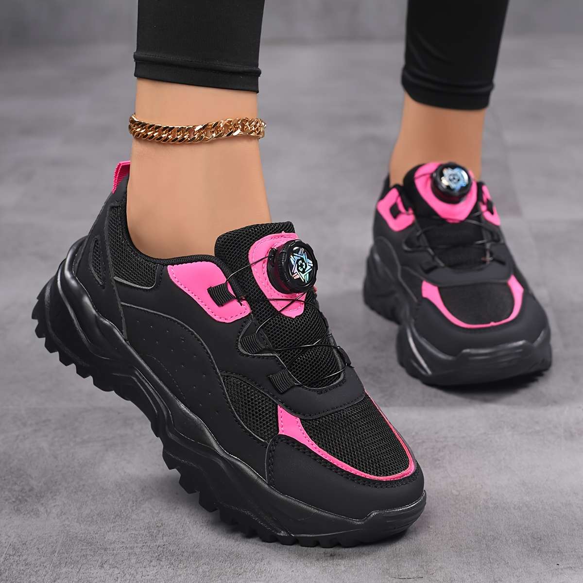 Women S Sneakers Color Black Rose Red Sizeuk 5