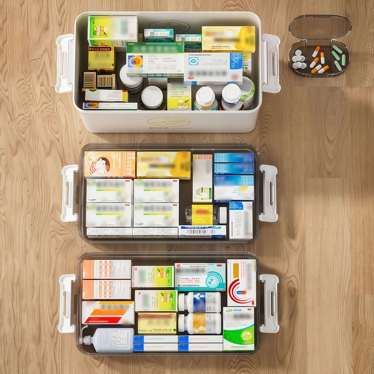 5-Layer Handheld Pillbox