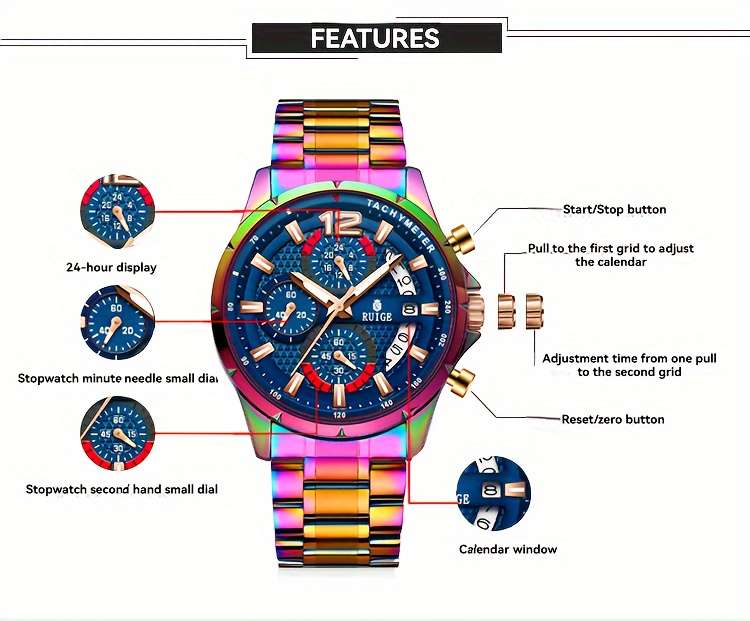 Men Fashion Luxury Skeleton Automatic Mechanical Watch Luminous Hands Rosecolor