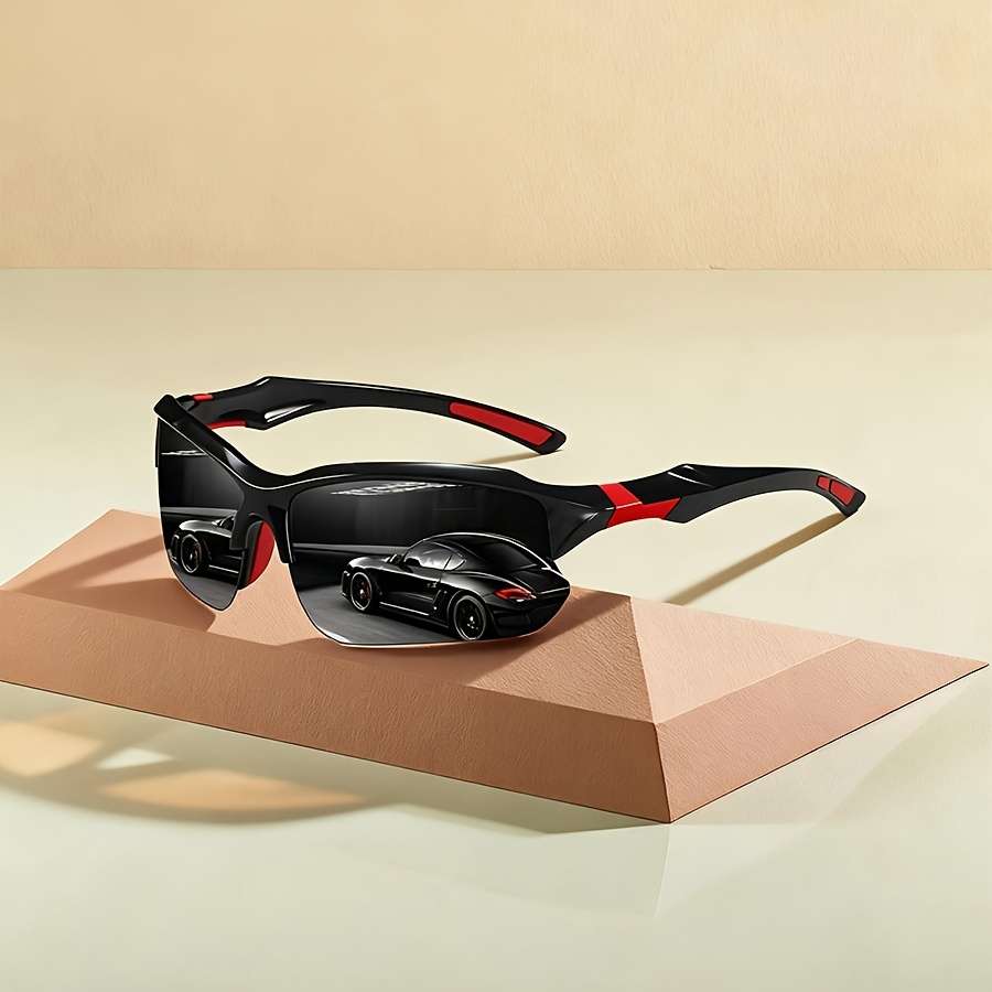 Cycling Glasses Color 2Pcs Blackred Greenmirror