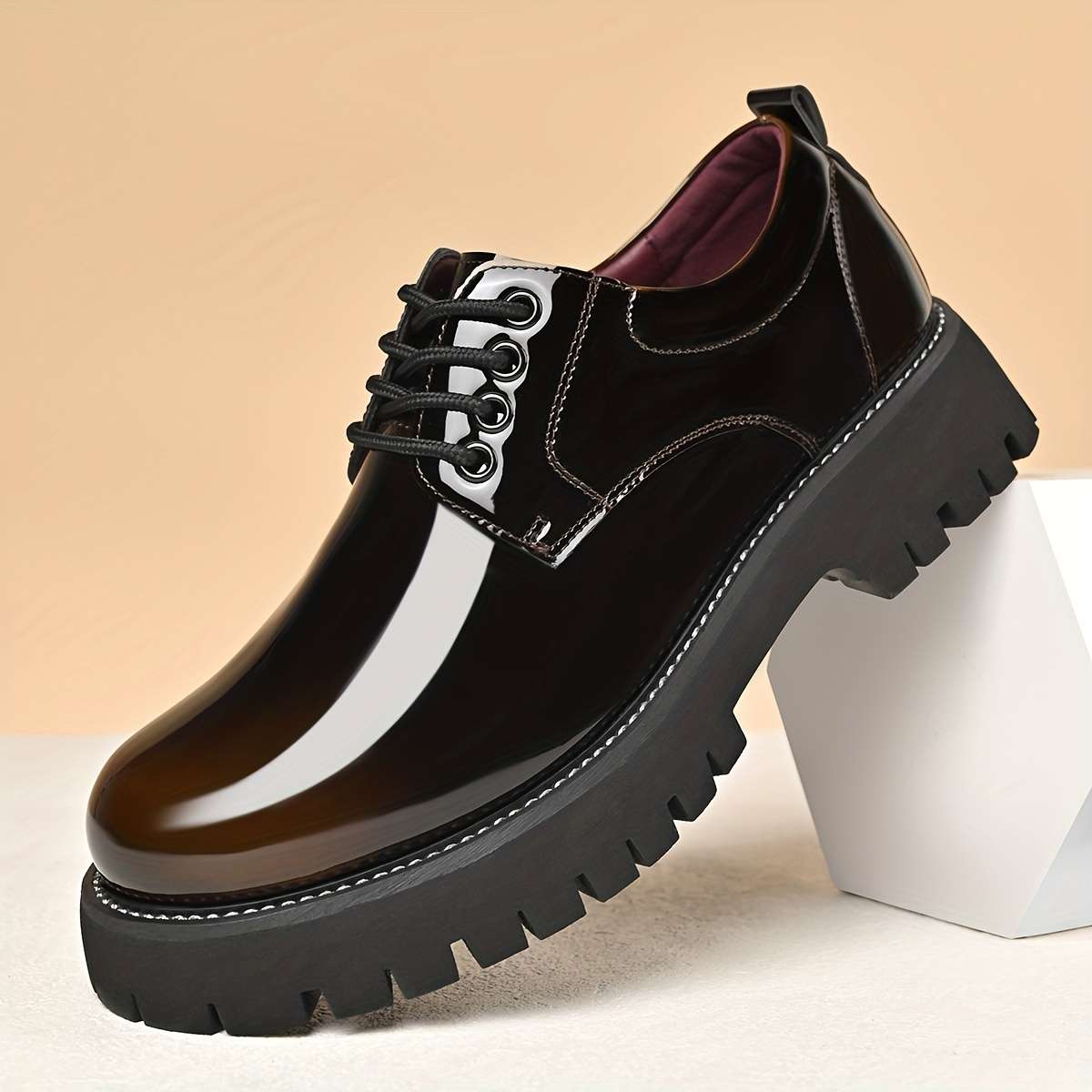 Mens Leather Shoes Color Black Brown Gradient Sizeuk 11