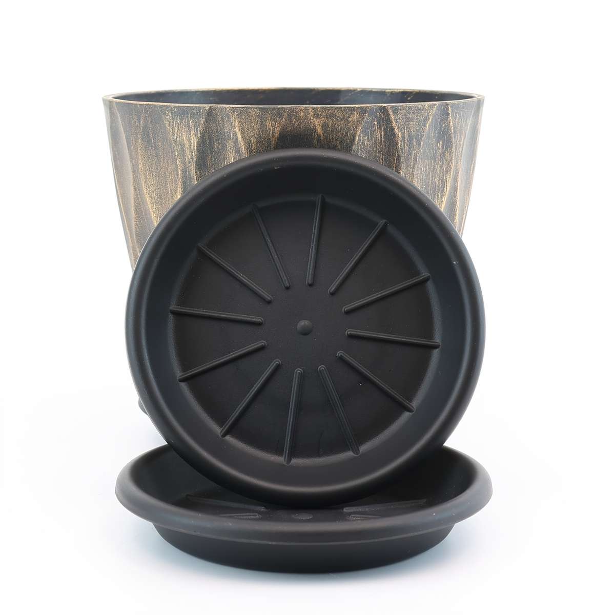 Flowerpot Quantity Black Golden5Pcs