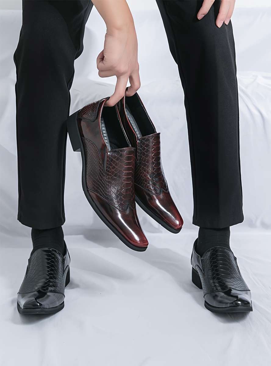 Mens Leather Shoes Color Red Sizeuk 10