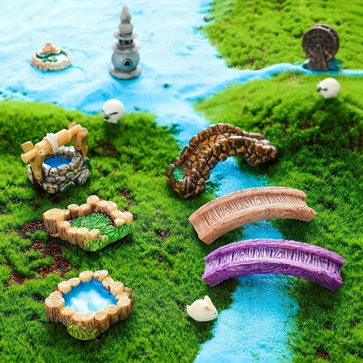 10Pcs 12Pcs 18Pcs Country Fairy Garden Set