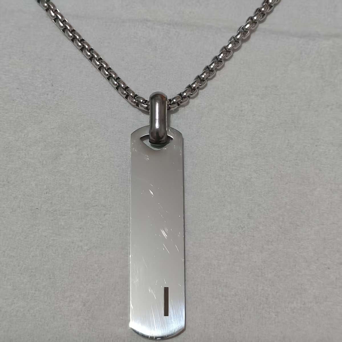 Minimalist Silver Plated 316l Stainless Steel Laser Letters Pendant Party Night