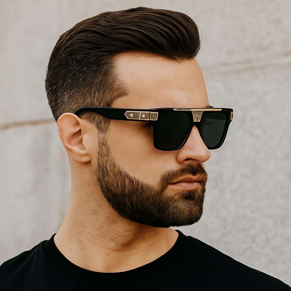 Mens Glasses Color Black Frame Black&Gray Lens