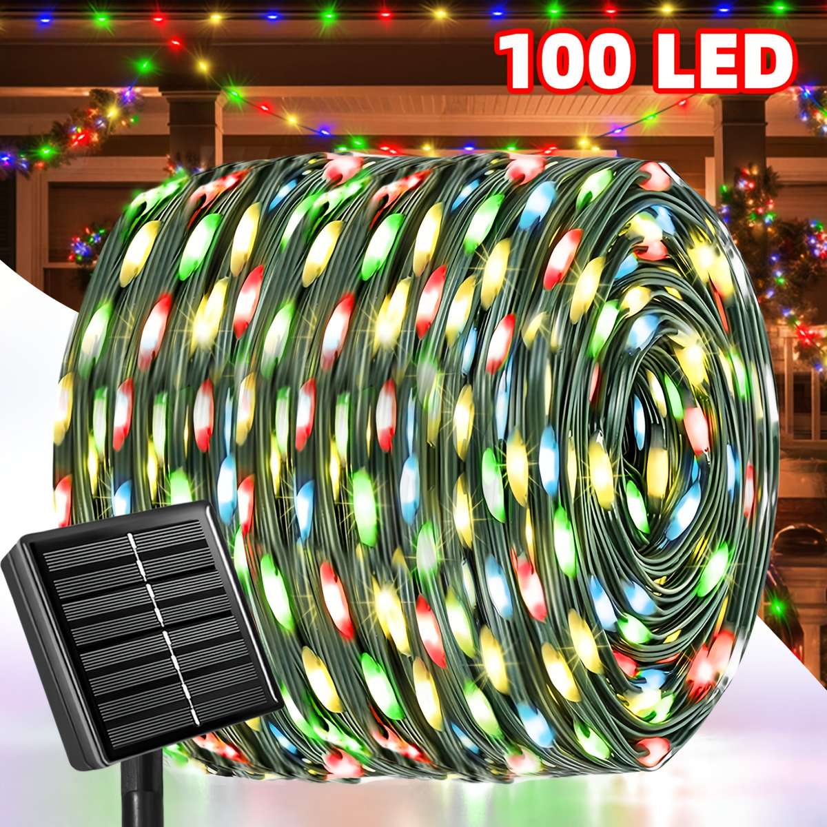 100 Led Premium Pack Solar Powered Led Outdoor Perfect For Patio Decor 8 M