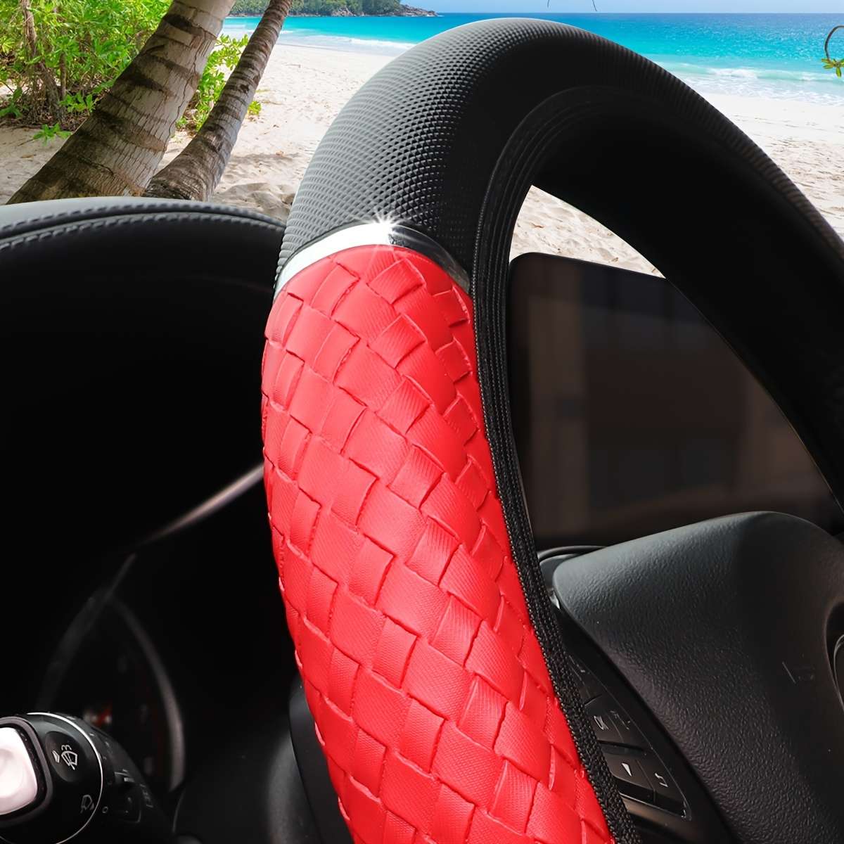 Car Steering Wheel Cover Gray