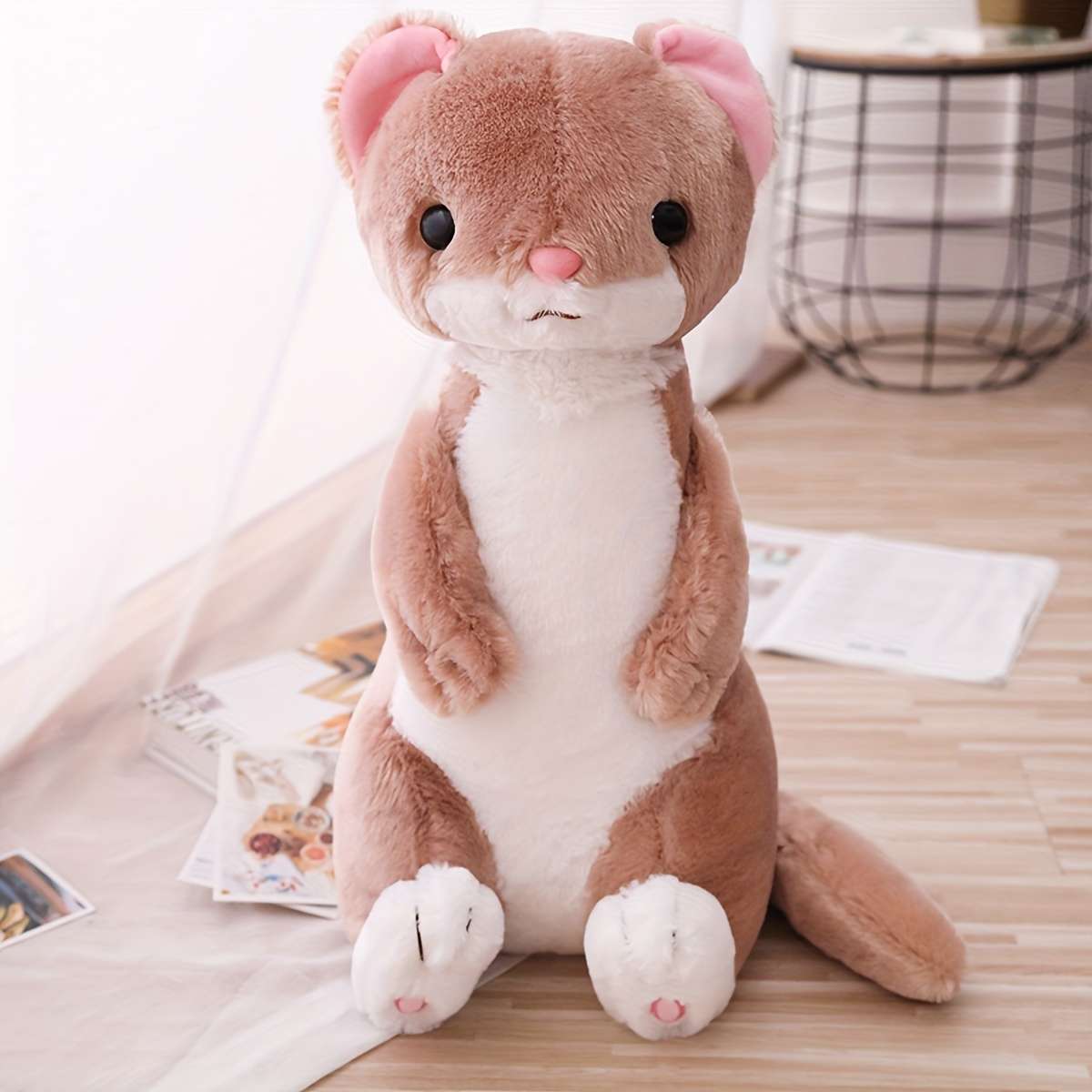 Plush Toyss color White Ferret size One size 50 cm 0.54 kg