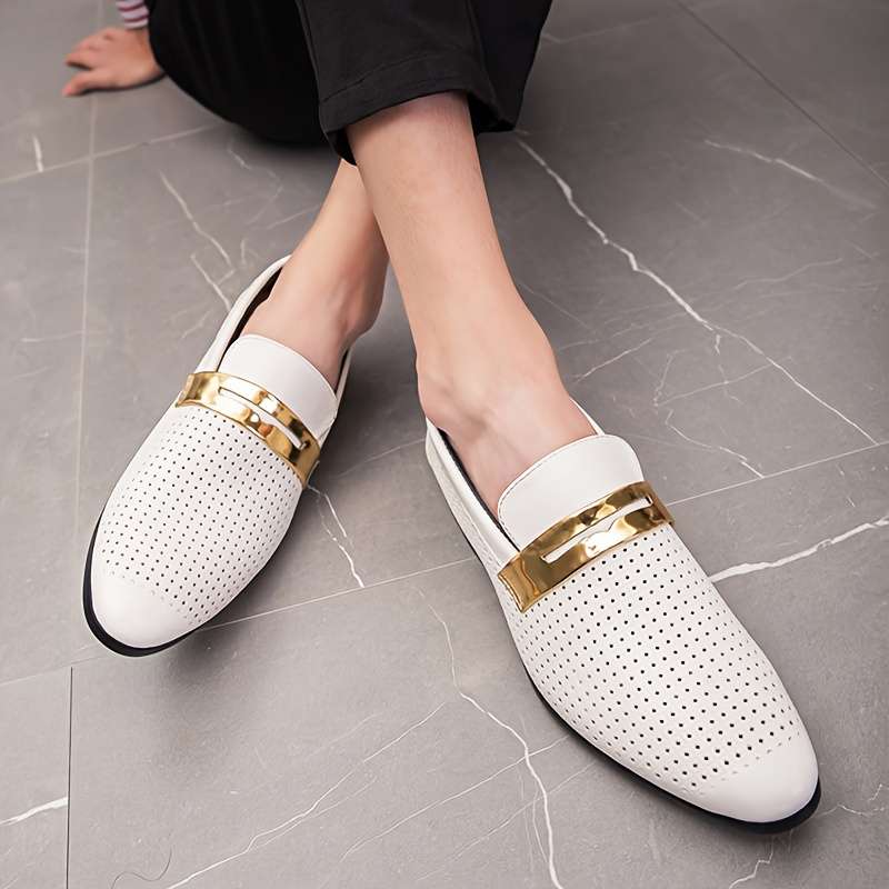 Mens Leather Shoes Color White Sizeuk 7.5
