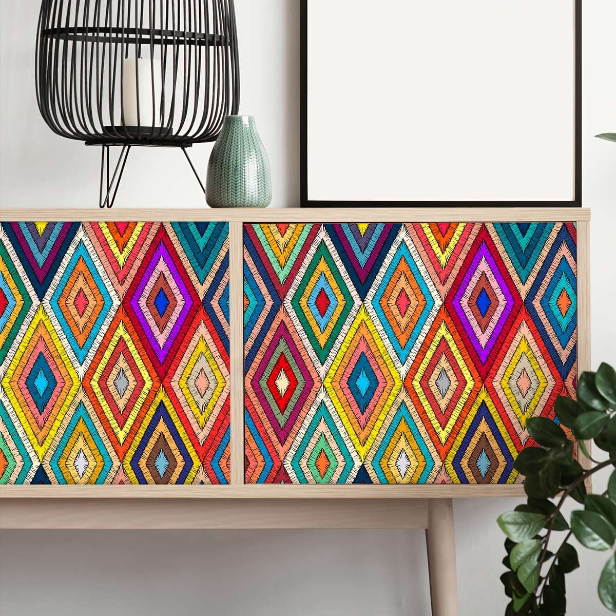 Pro Self Adhesive Desk Wrap 735 size 45x300cm Style Diamond Weave