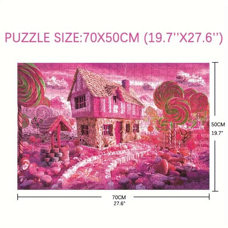 1000pcs Candy House Landscape Puzzle Relax Jigsaw for Adults Beautiful Home Wall De