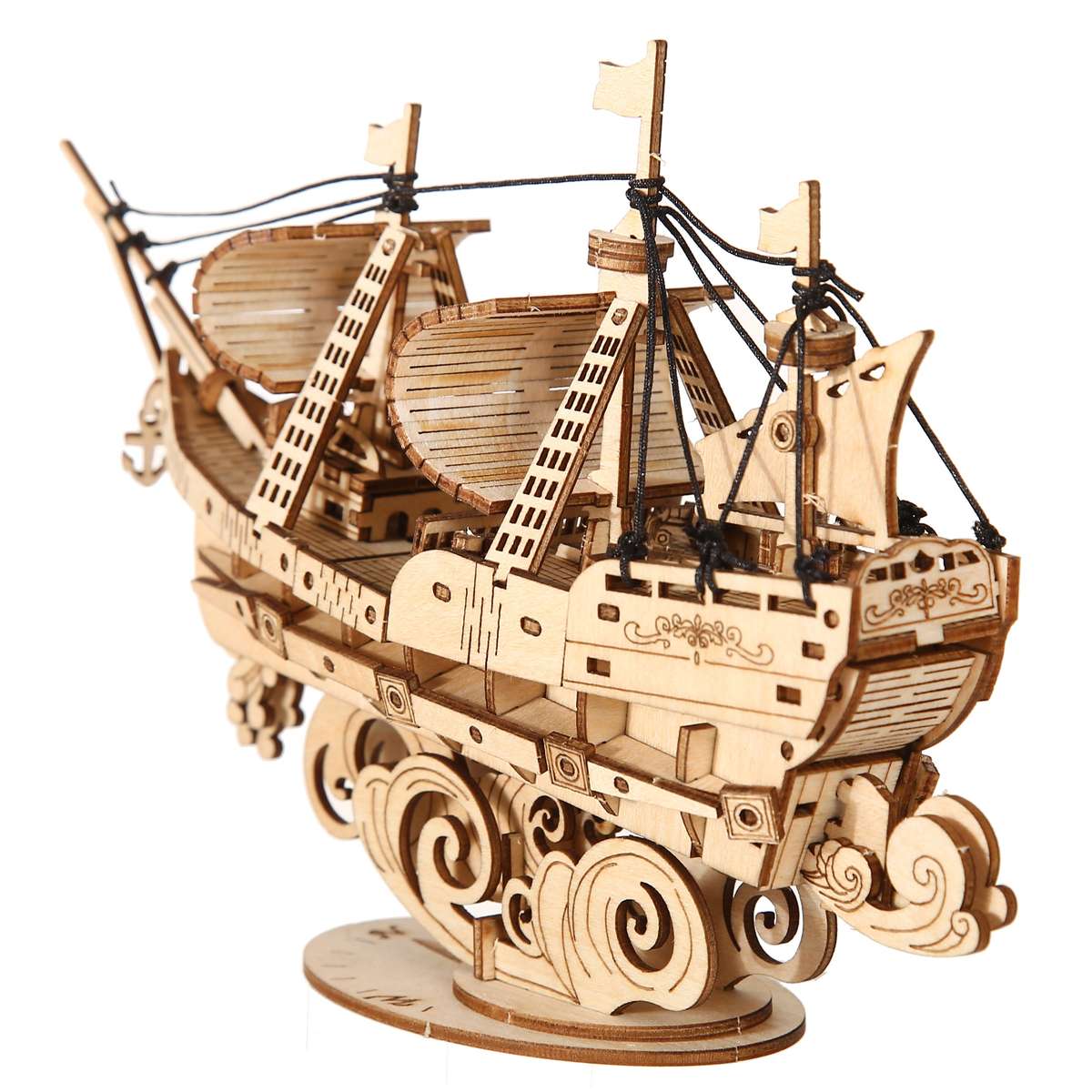 3D Jigsaw Puzzle Model Ship Color Cream Color