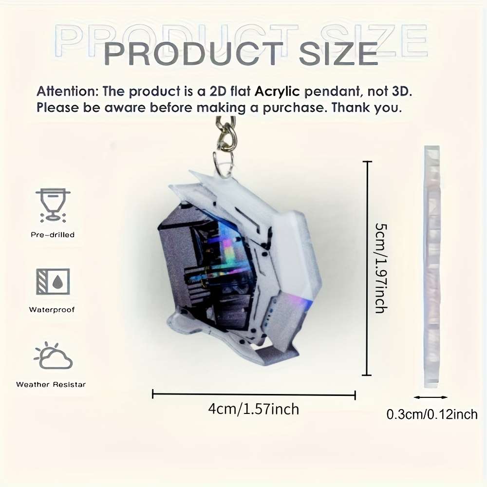 Keychain Ornament Color White