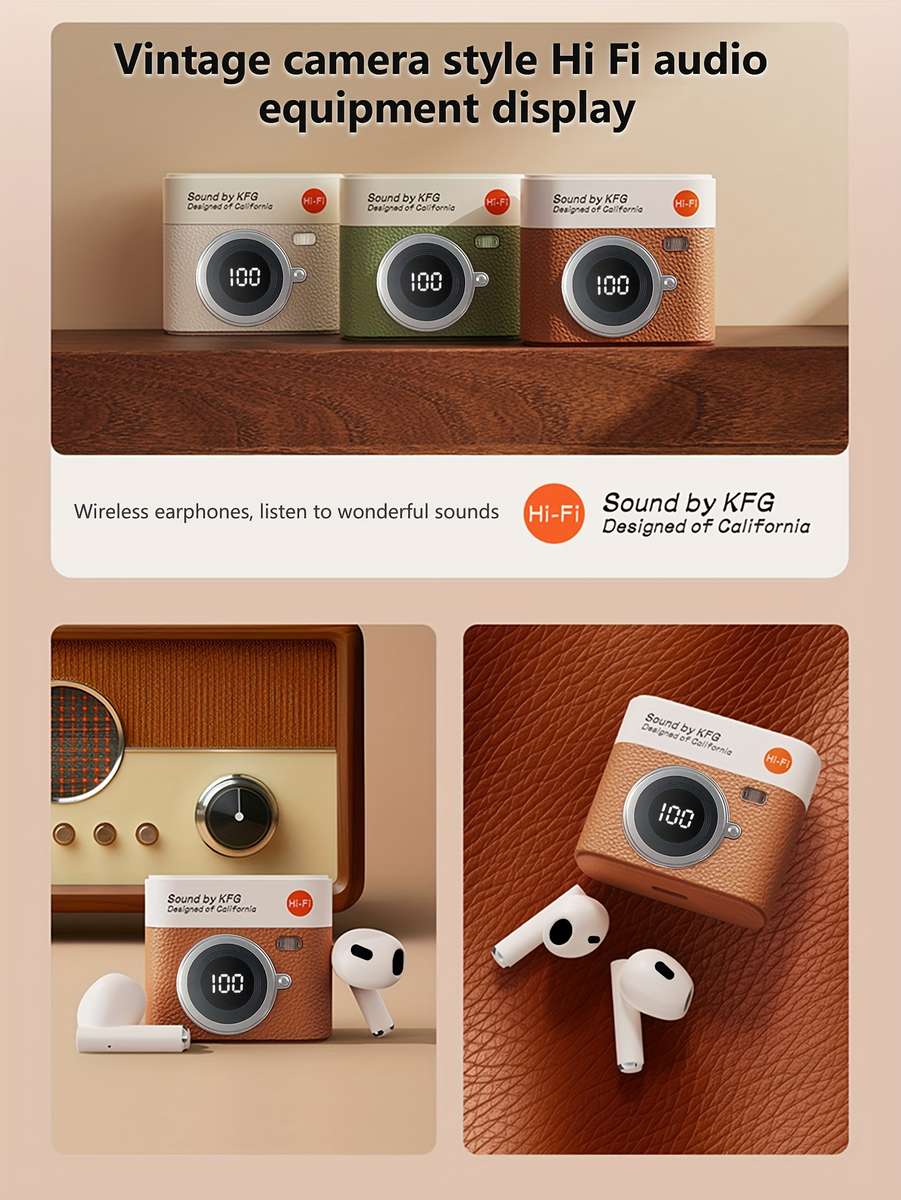 Rechargeable Wireless Earbuds Headphones Headset