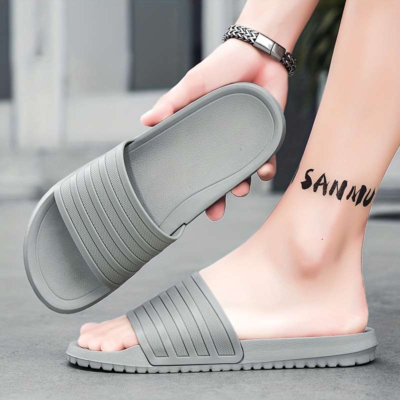 Men Slippers Summer Style Black Size Uk 7.5