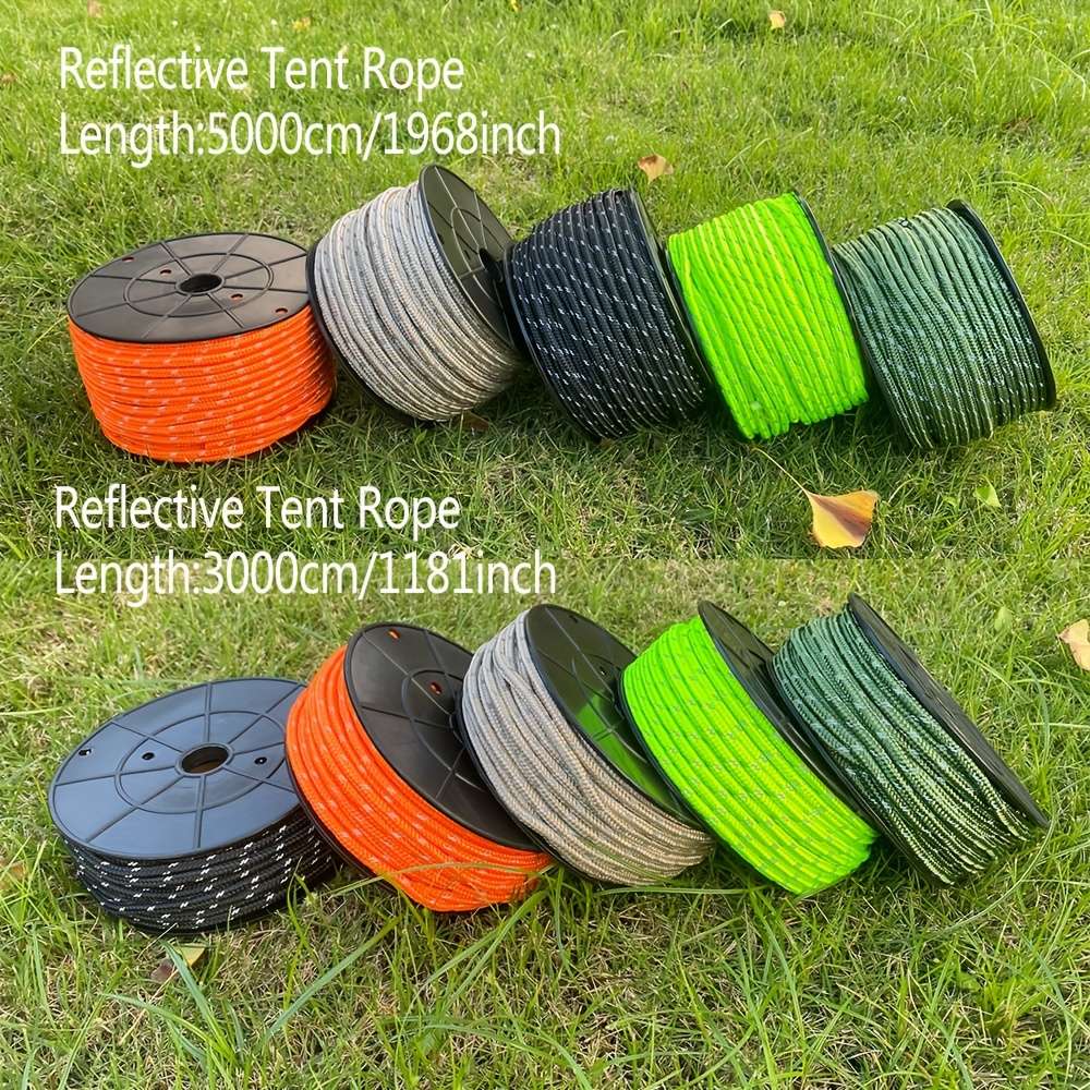Durable 6mm Nylon Tent Rope 50m Universal Outdoor Survival Gear Pa Material