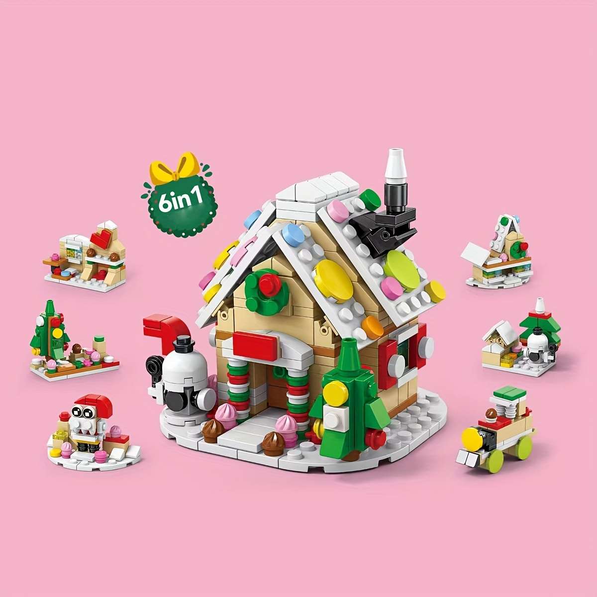 Building Toy Architectural Model Toy Set Style Christmas Gingerbread House
