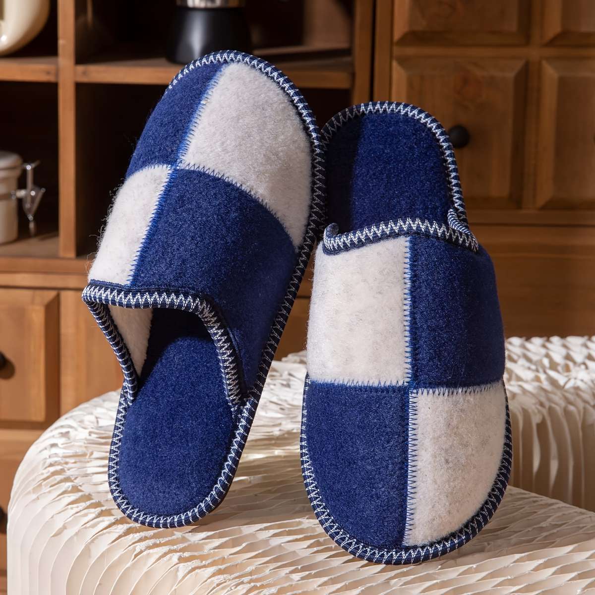 Cotton Slippers Color Grey Sizeuk 7.5-8