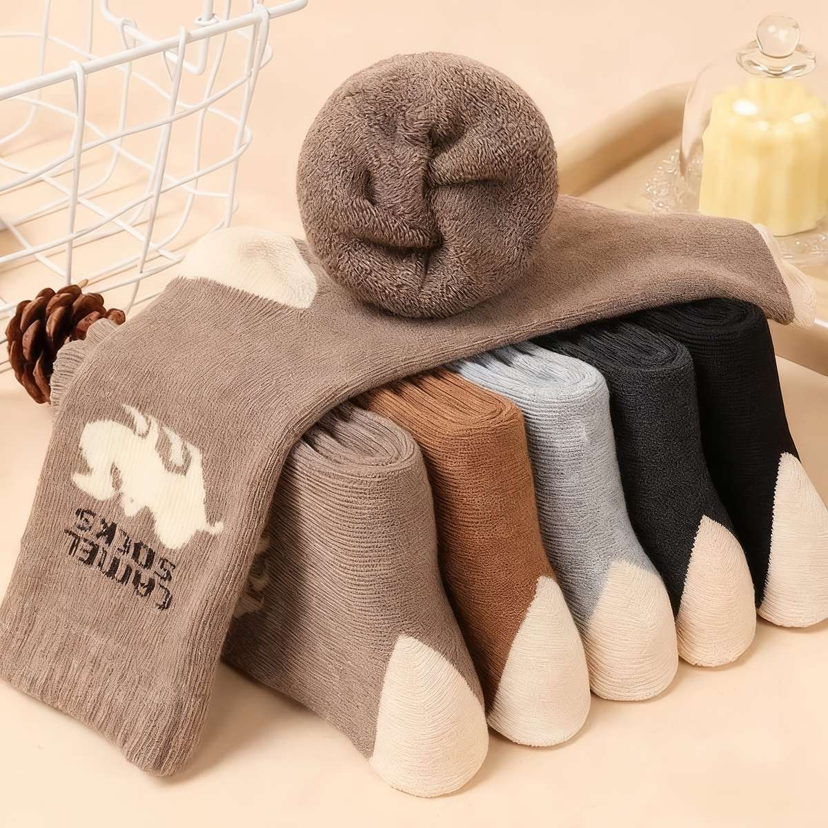 Women S Socks Color Five Pairs Of Mixed Colors
