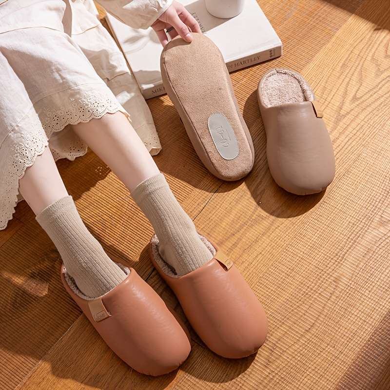 Cotton Slippers Color Rust Sizeuk 6.5-7