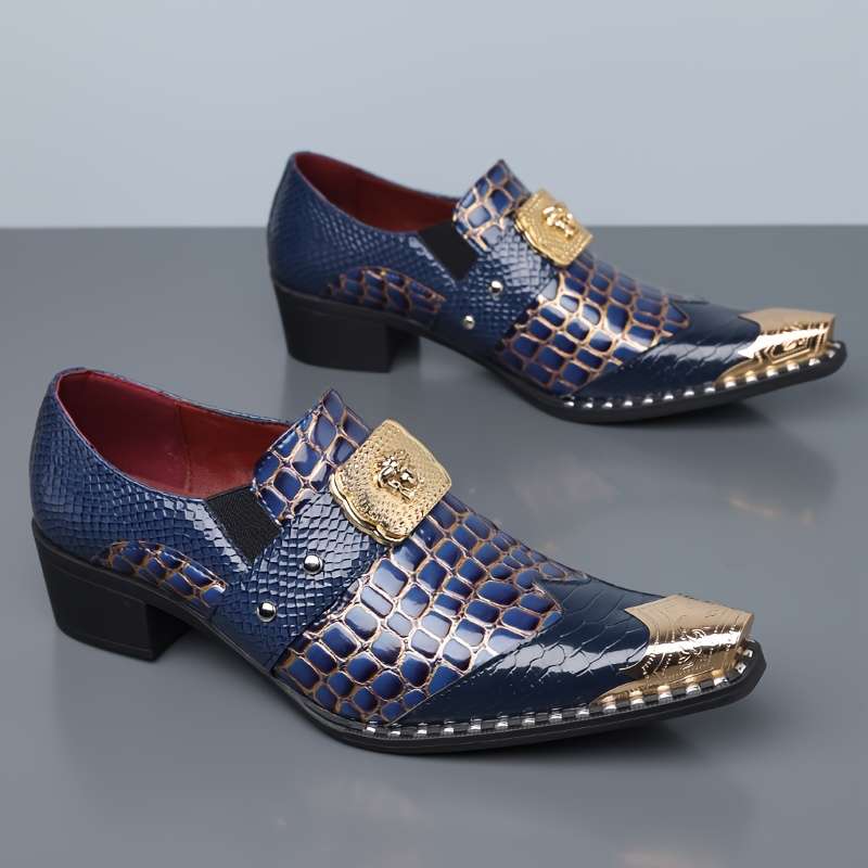 Mens Leather Shoes Color Blue Sizeuk 5.5
