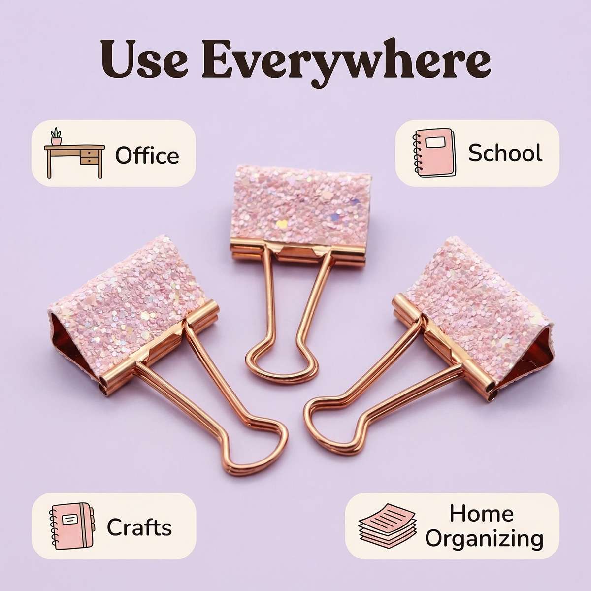 Clip Bright Pink Color Quantity 3Pcs