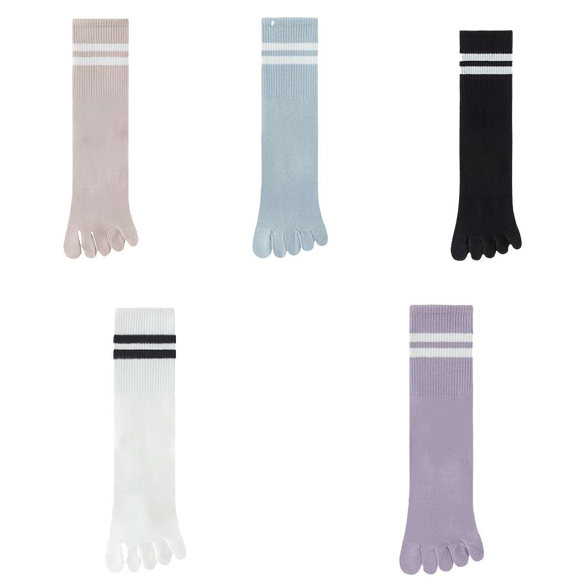 Women S Socks Color 5Pairs White Size Onesize
