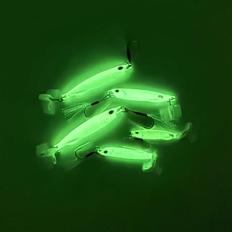 1pc 30g Luminous Metal Lure Fishing Bait Durable Iron ABS Construction