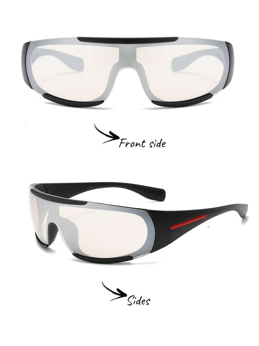 Cycling Glasses Color C5 Black Red Mirror