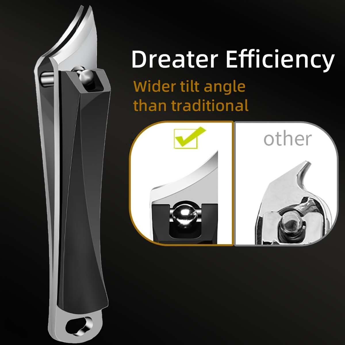 1-Pack Nail Clippers Bevel Curved Blade Toenail Clippers