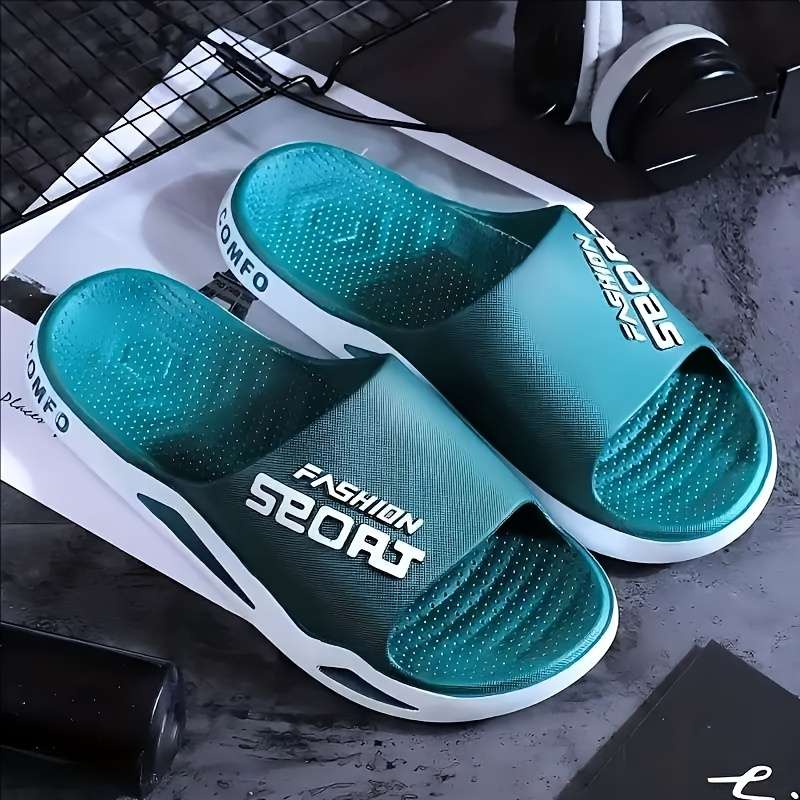 Men Slippers Summer Style Blue Size Uk 7.5