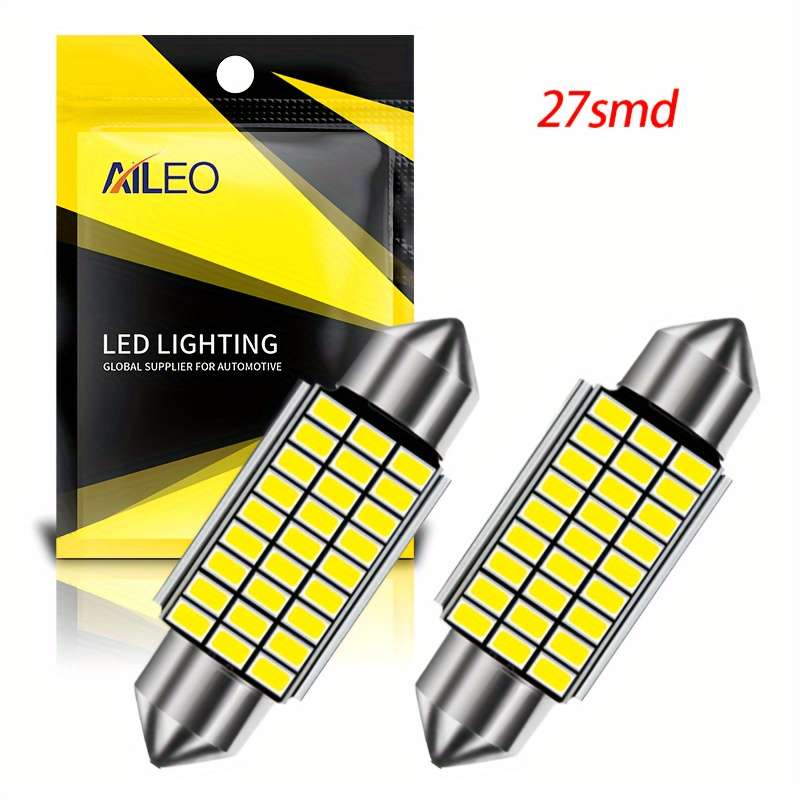 Car Lights Items 2Pcs 4014 27Smd 36Mm white