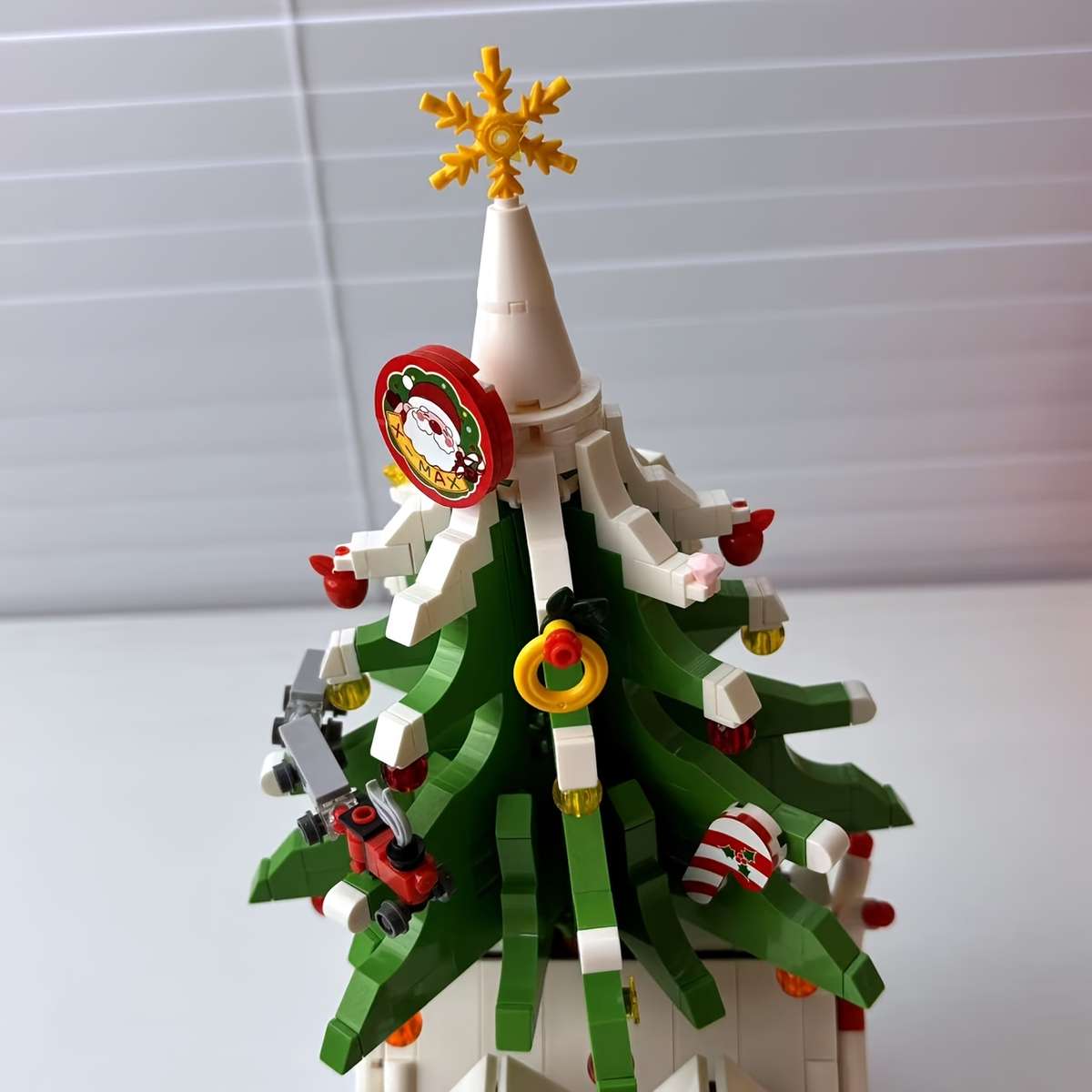 Building Toy Architectural Model Toy Set Color Christmas Tree House   Gift Box