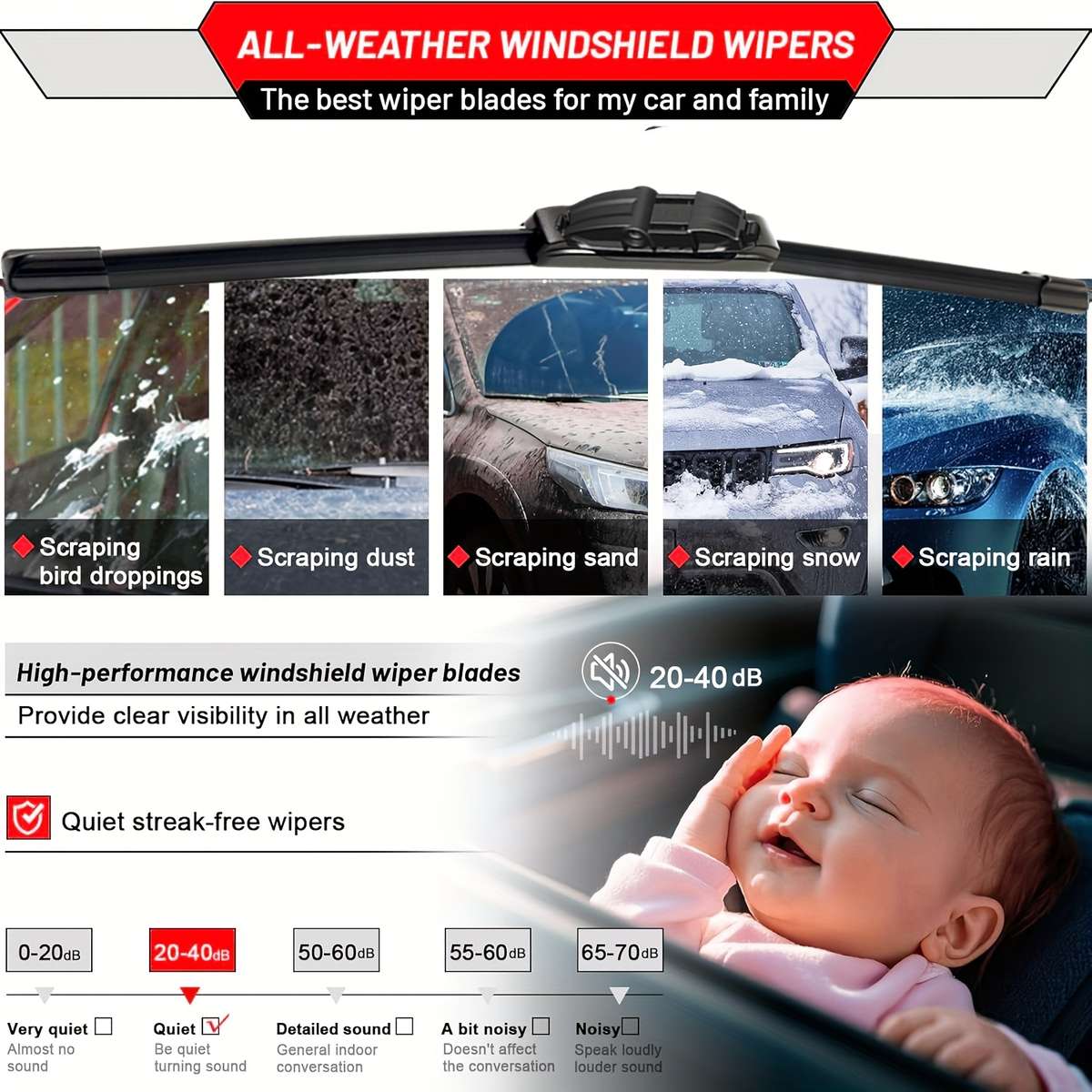 Windshield Wipers Size For Lhd Or Rhd 26 17 14 3Pcs