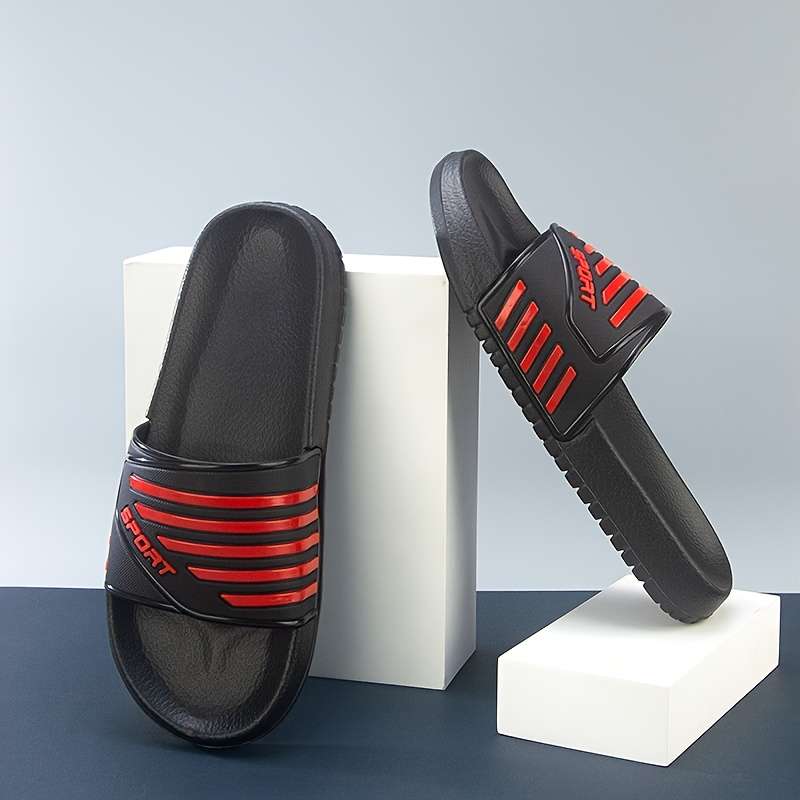 Men Slippers Summer Style Black Gray Size Uk 15