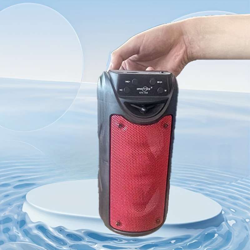 Modern Dual Channel Design Wireless Outdoor Speaker With For Outdoor Party Red