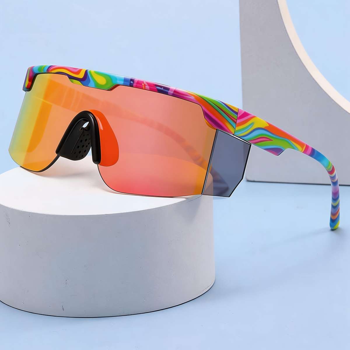 Cycling Glasses Color Speckled Frame Tea Tablets  Glasses Cloth