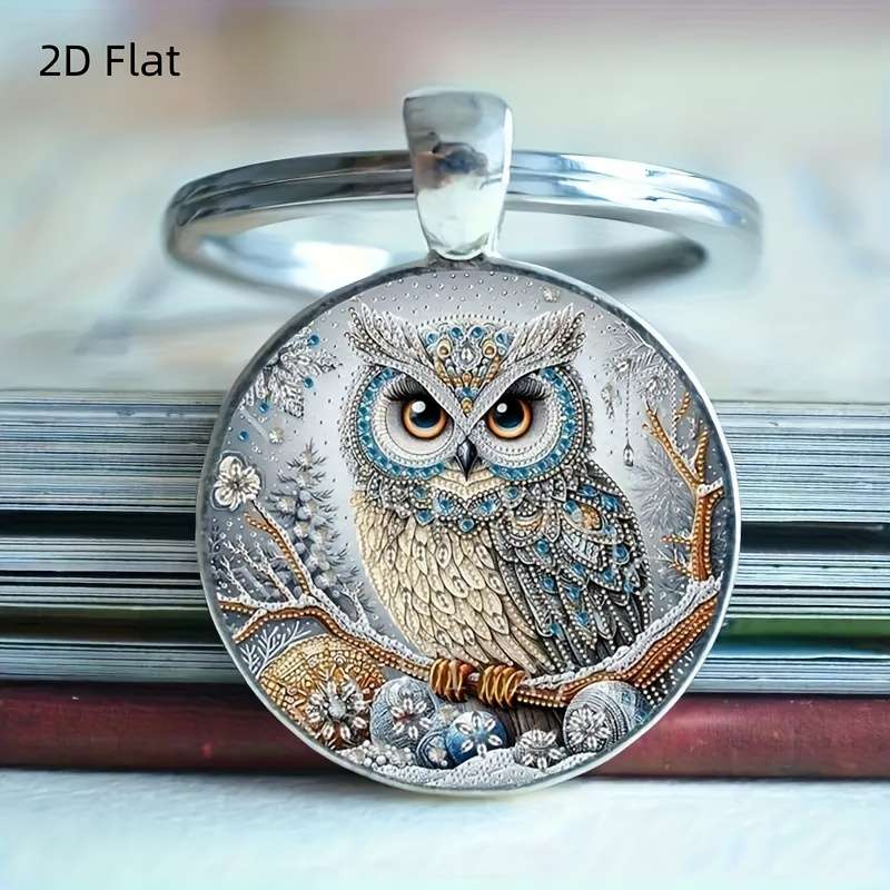 Keychain Ornament Color Snowy Owl