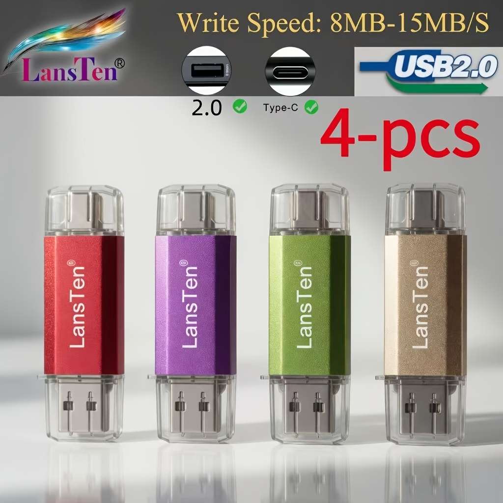 Usb Flash Drive Color 4 Pcs Mix Storage 2Gb