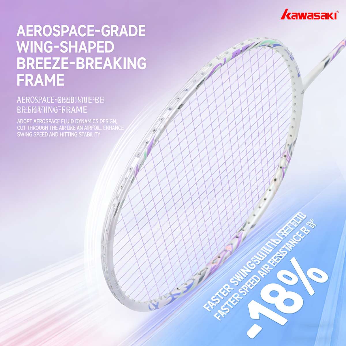 Badminton Racket Model Taro Ball Purple 5U