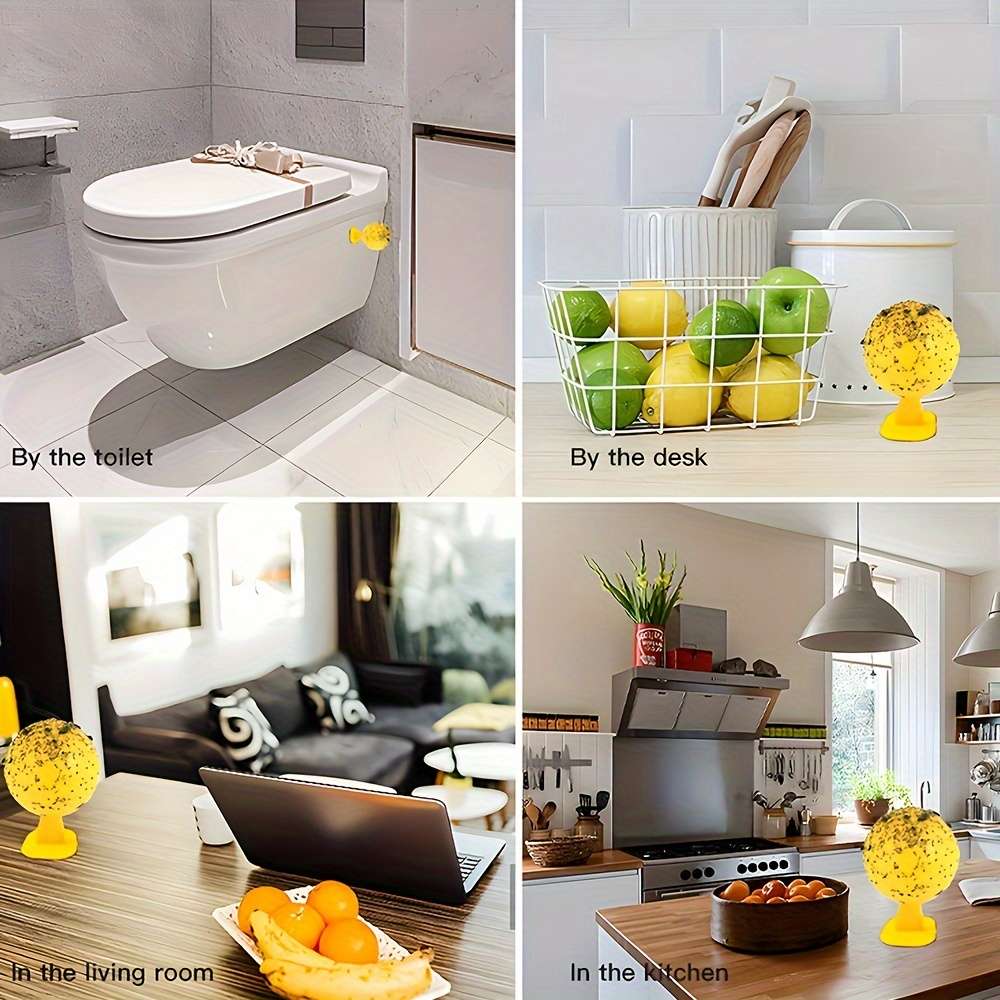 Fruit Fly Traps Color Yellow 6Pcs