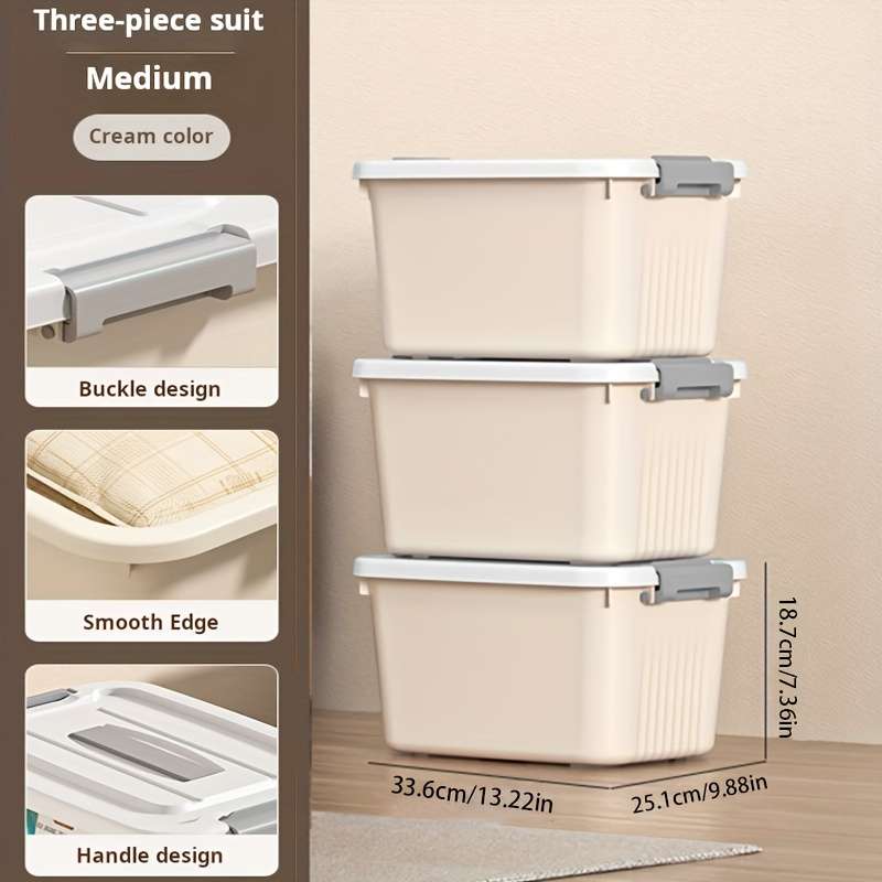 Storage And Organizationmodel 8862 Solid Color 28.5 X 20.5 X 15.7  3 Piece Set