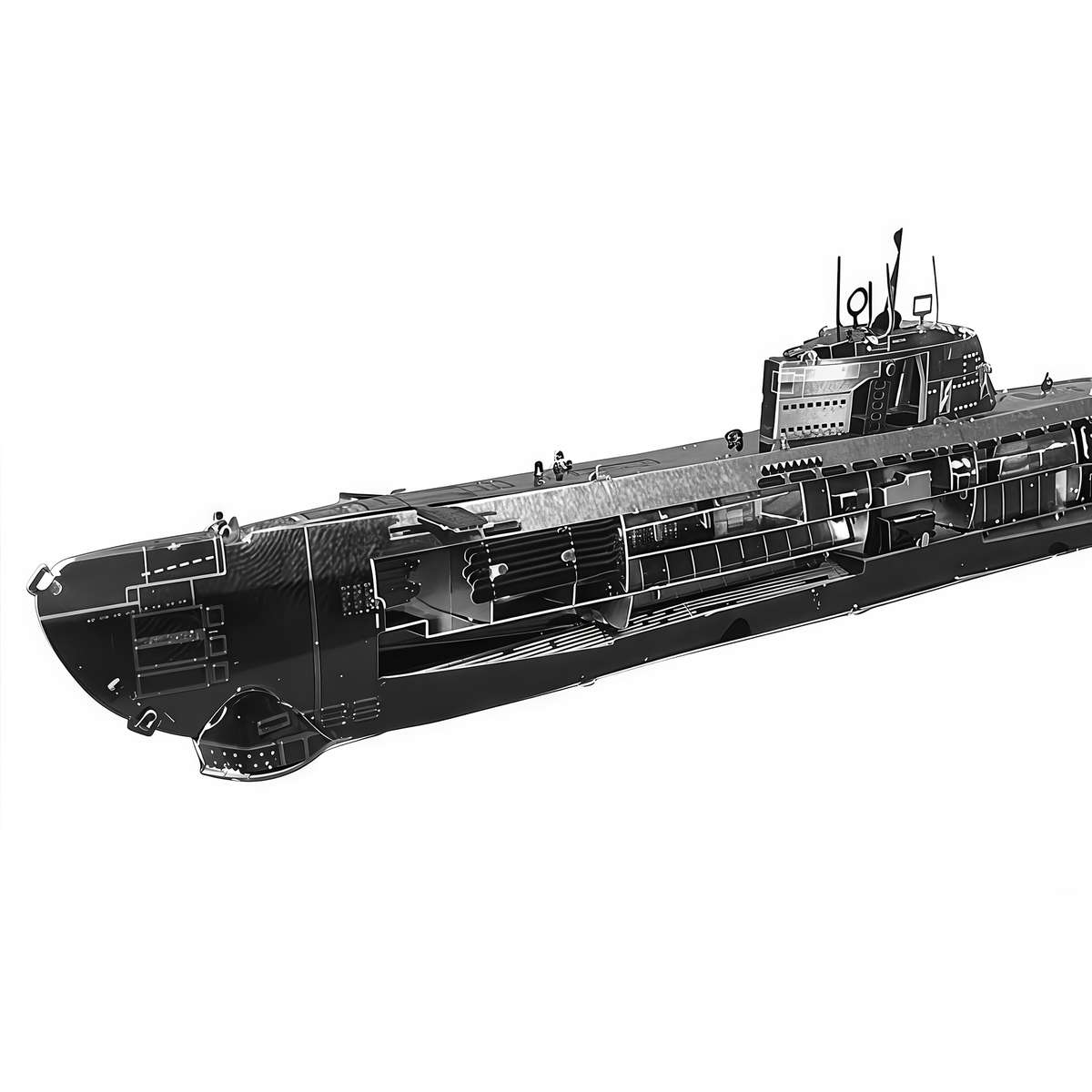 3D Jigsaw Puzzle Model Ship Color #A0024 Silver Gray